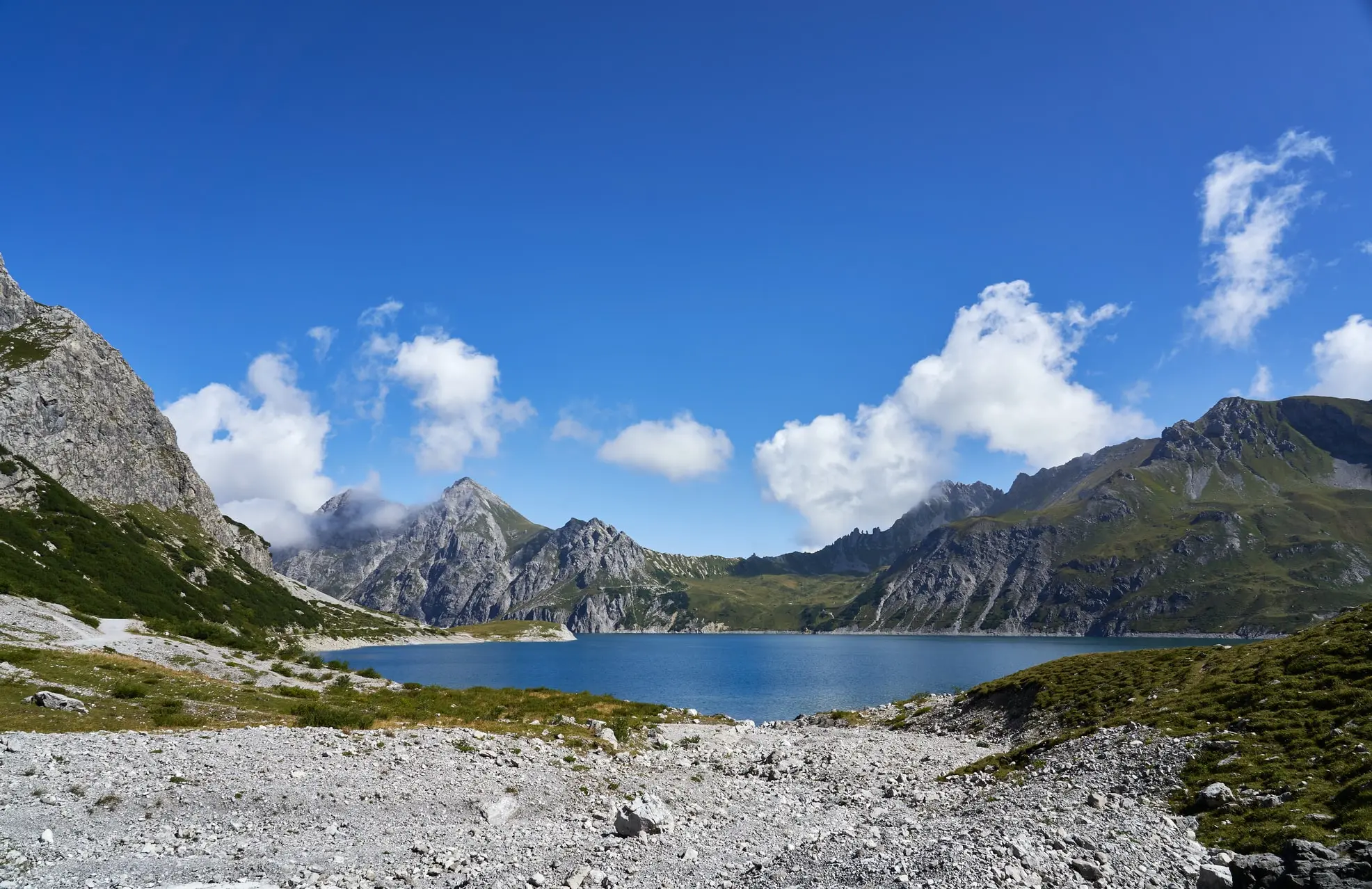 A calm mountain lake